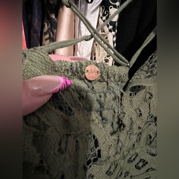 🌿 Intimately Free People Adella Cami in Olive Sparrow Green | Size Large (L) - Picture 6 of 10